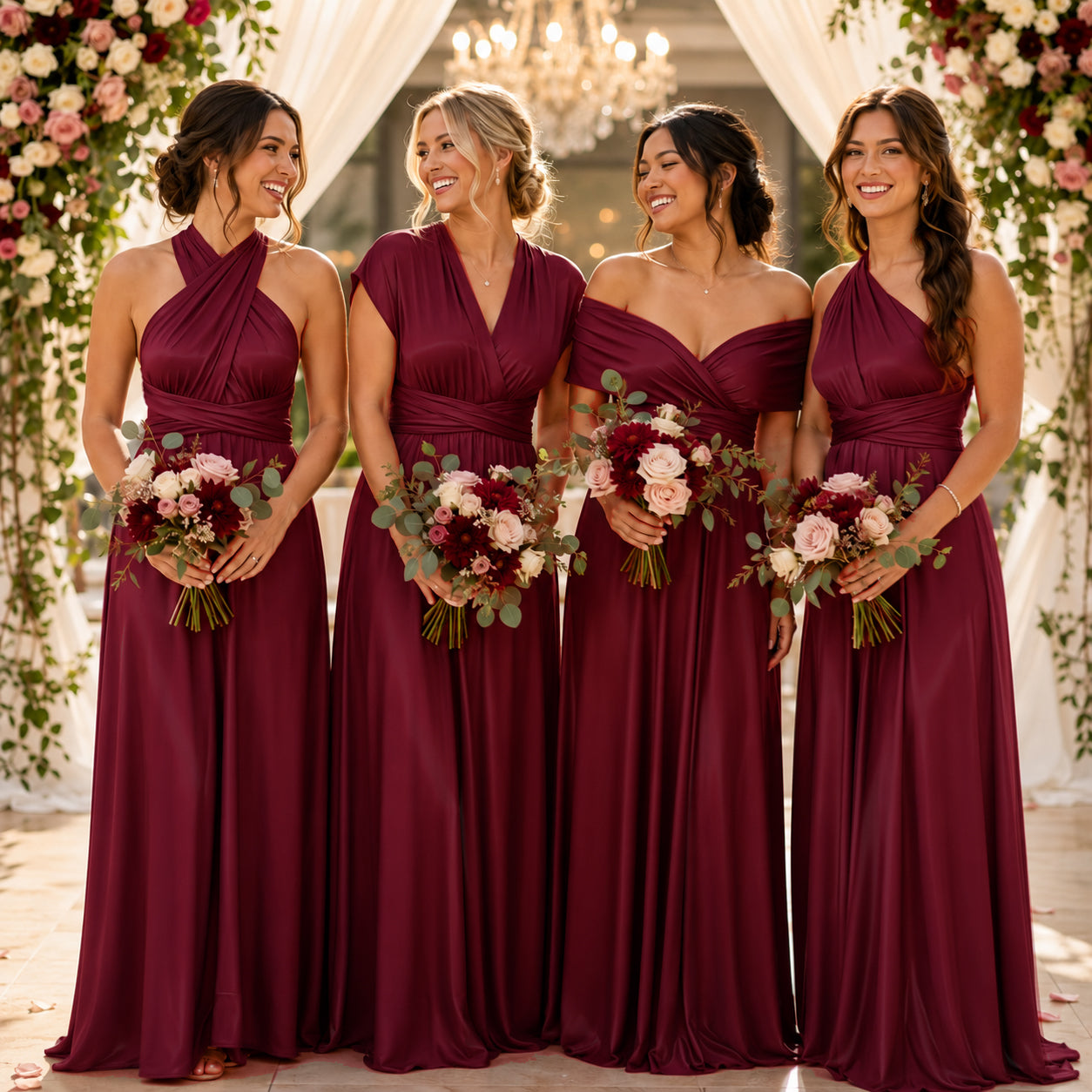 multi wear bridesmaid dresses Multiway Infinity Dress with Pockets INV-1016033 Hfyihgf Womens Classic Faux Size:2 (S)