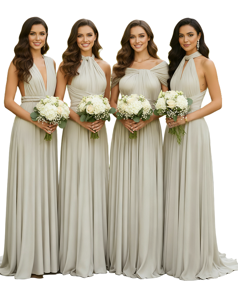 Bridesmaid Infinity Multiway Convertible Dress With Pockets