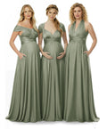 Convertible Infinity Bridesmaid Dress with Pockets – Versatile Multi-Way Wrap Gown for Wedding Parties, Available in Regular & Plus Sizes