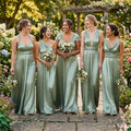 Convertible Infinity Bridesmaid Dress with Pockets | Multi-Way Wrap Gown for Weddings | Regular & Plus Sizes