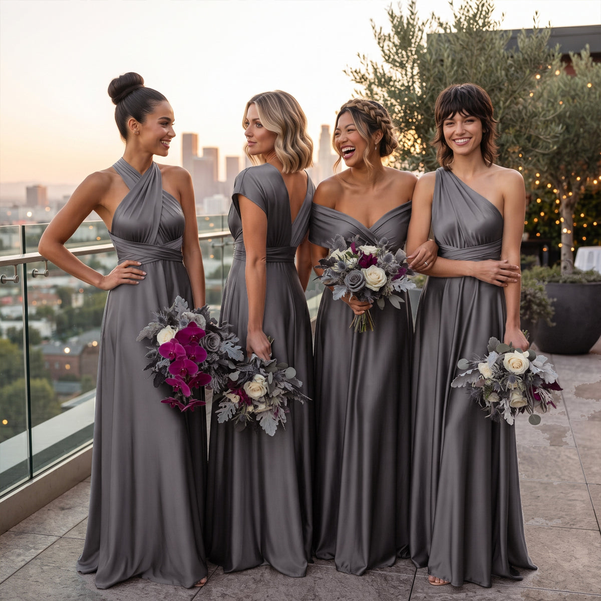 Infinity Bridesmaid Dress with Pockets – Convertible Multiway Maxi Dress