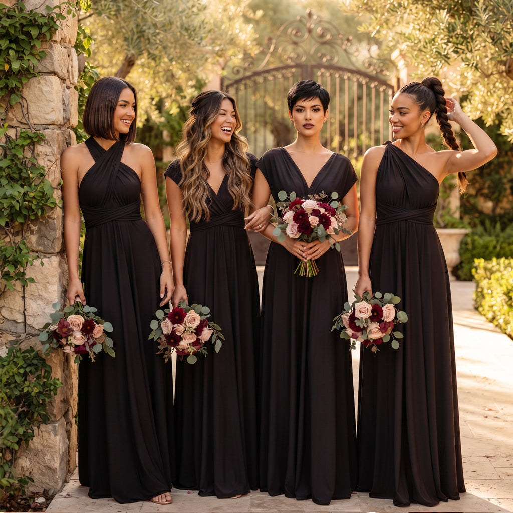 Infinity Bridesmaid Dress with Pockets – Convertible Multiway Maxi Dress