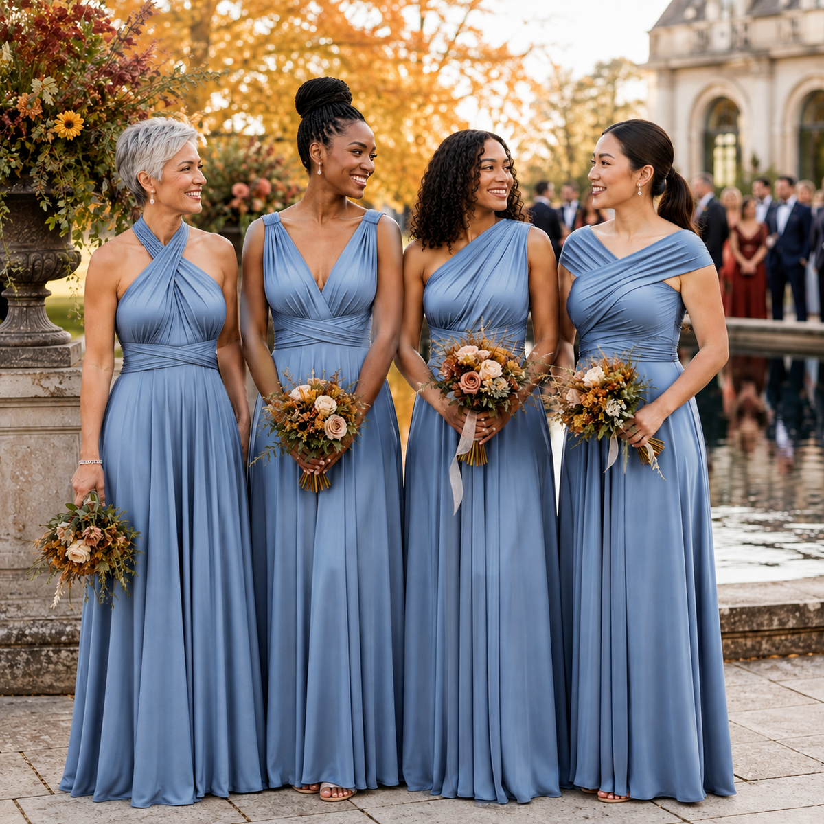 Infinity Bridesmaid Dress with Pockets – Convertible Multiway Maxi Dress