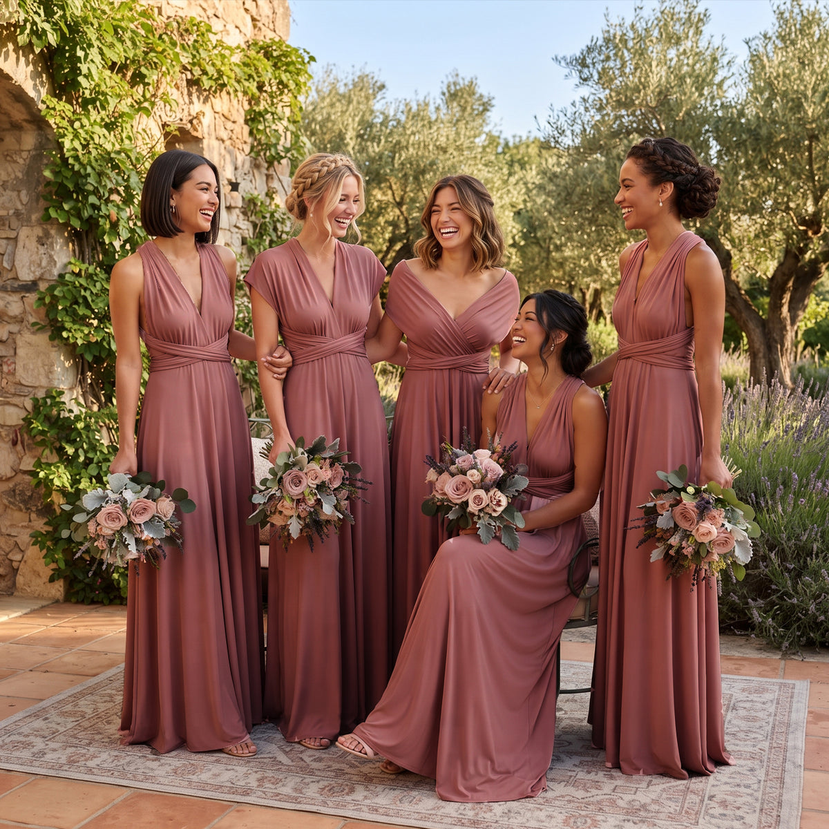 Infinity Bridesmaid Dress with Pockets – Convertible Multiway Maxi Dress