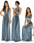 Convertible Infinity Maxi Dress With Pockets Regular Plus size Wedding Bridal Party Bridemaids Gowndark green 