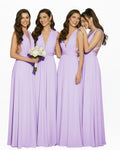 Multiway Convertible Maxi Inifinity Dress With Pockets for Bridesmaids & Weddings lilac 