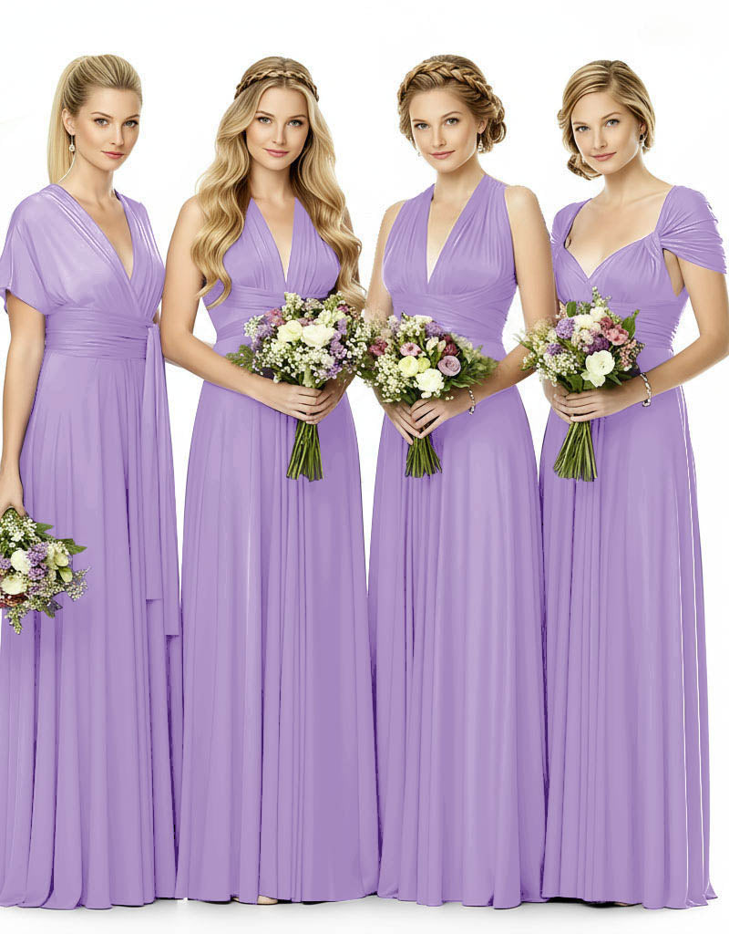 Convertible Bridesmaid Infinity Multiway Dress with Pockets lilac 
