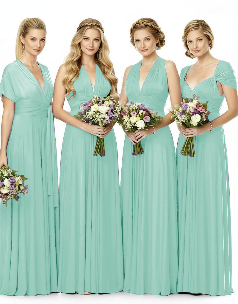 Convertible Bridesmaid Infinity Multiway Dress with Pockets sage 