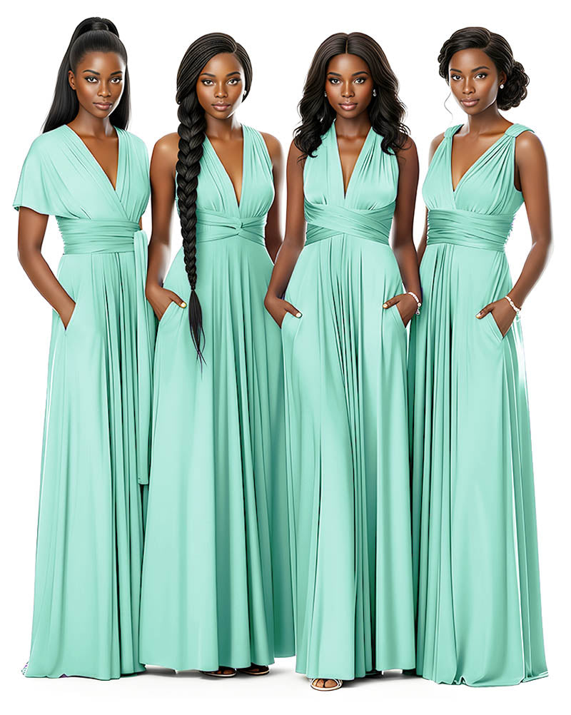 Wrap Maxi Infinity Convertible Dress for Bridesmaids Wedding Guestssage 