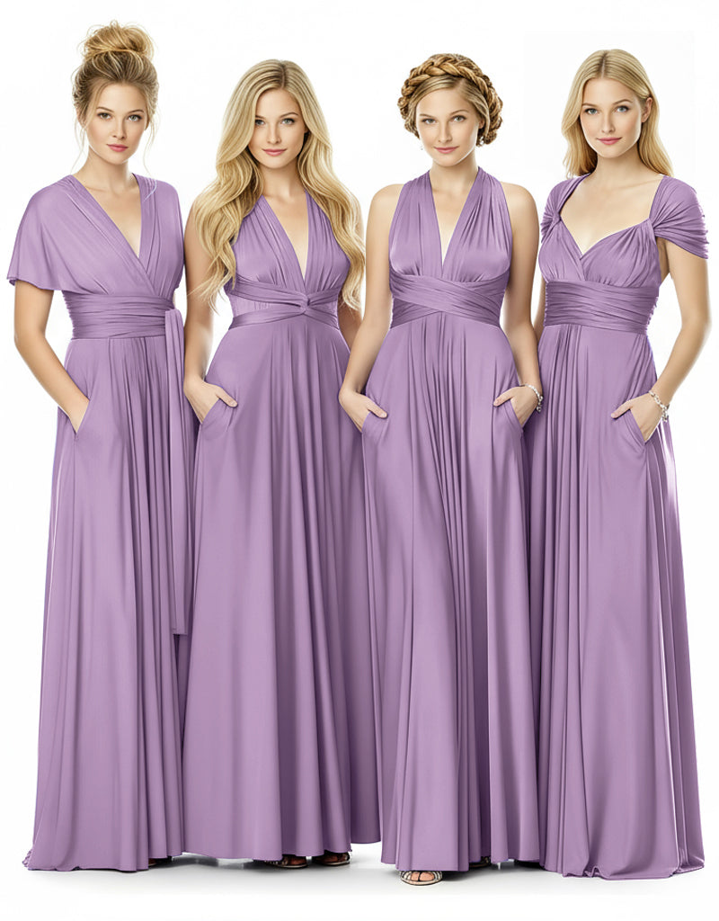 Bridal Party Beauty Multiway Infinity Dress With Pocketswisteria mauve 