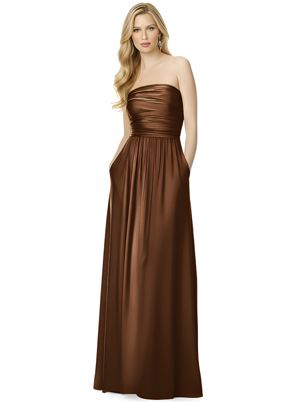 Bridal Party Convertible Wrap Maxi Dress Infinity Multiway Dress With Pockets