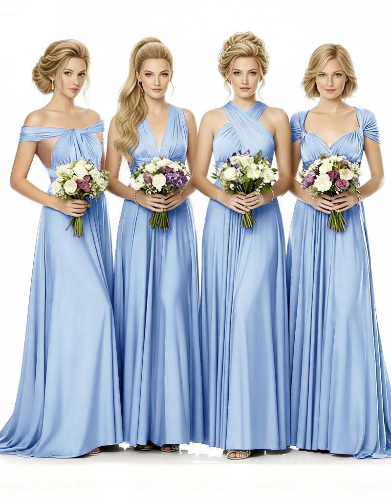 al Party Multiway Wrap Infinity Dress With Pockets blue 