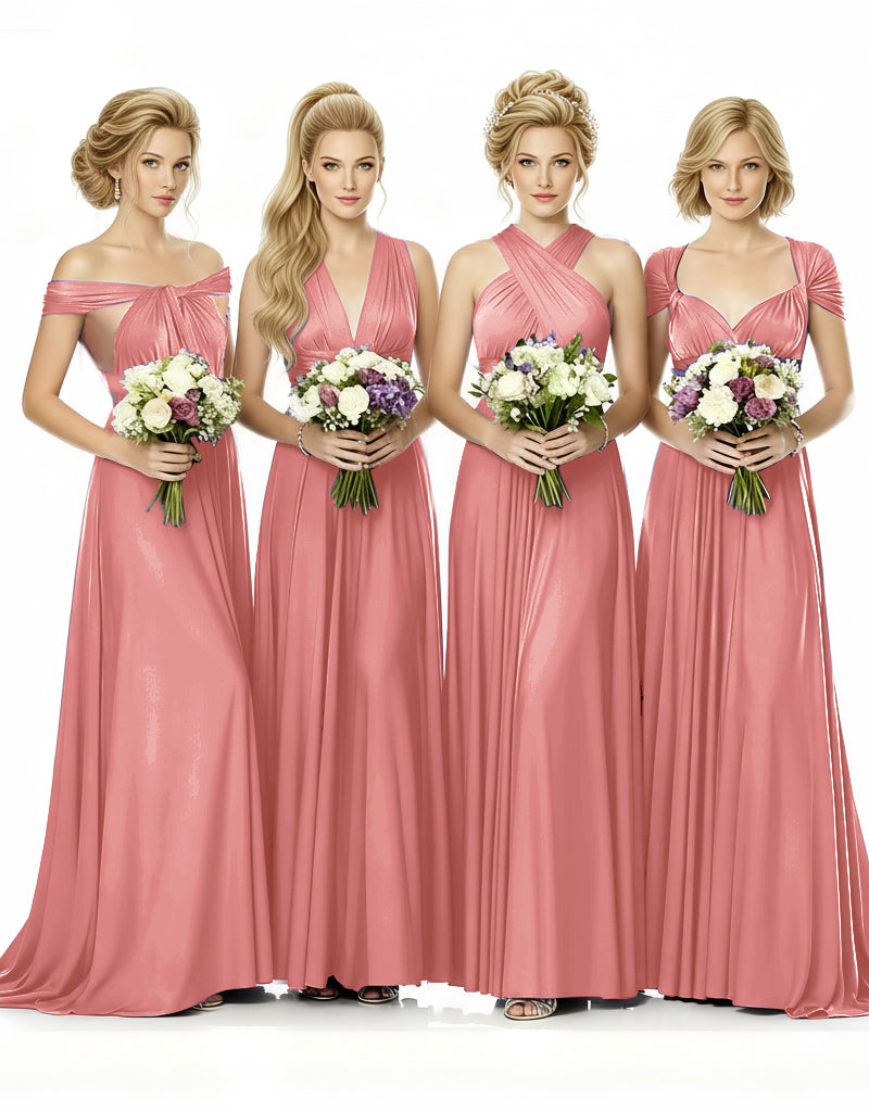 al Party Multiway Wrap Infinity Dress With Pockets blushing pink 