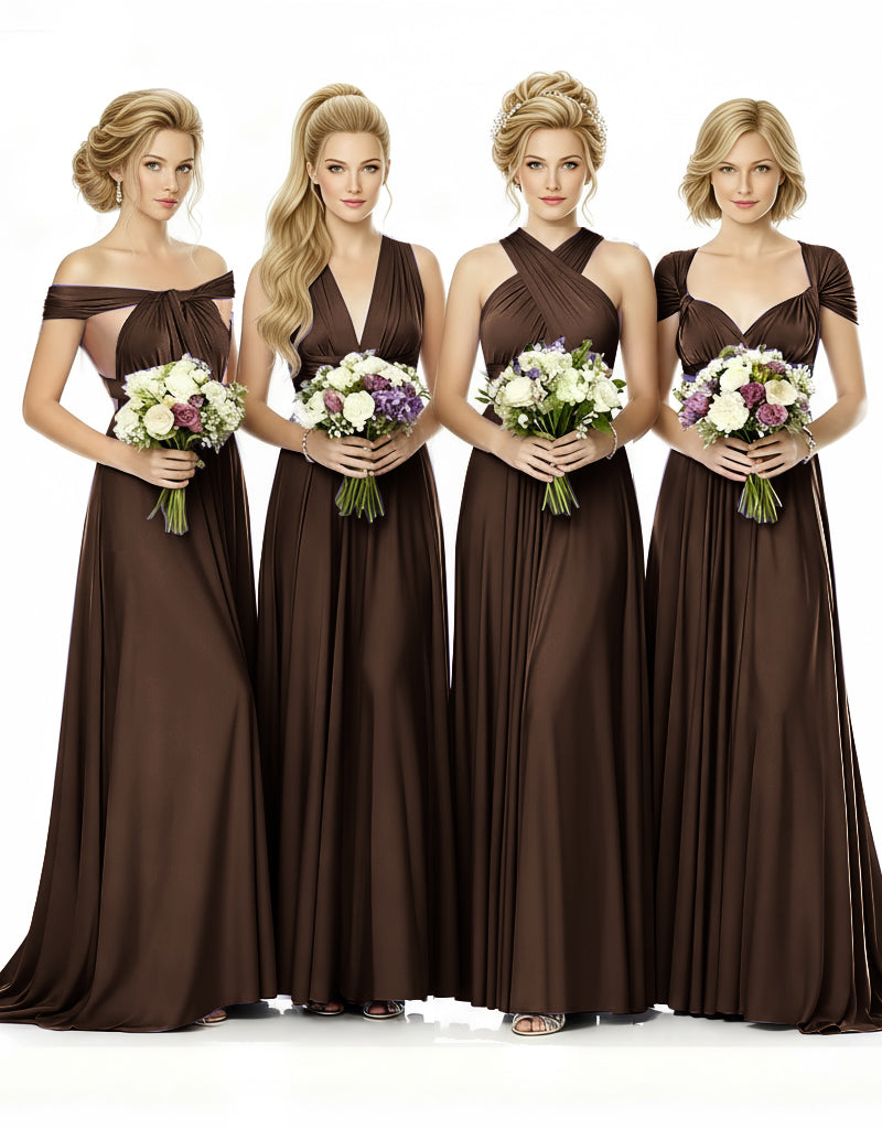al Party Multiway Wrap Infinity Dress With Pockets brown 