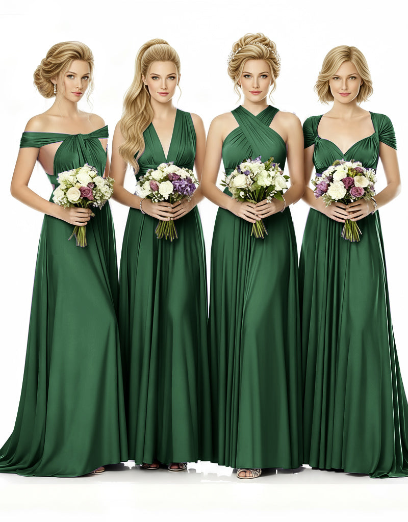 al Party Multiway Wrap Infinity Dress With Pockets dark green 