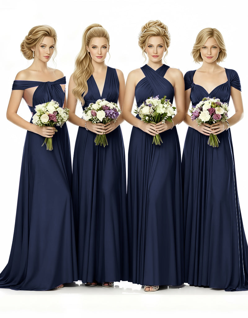 al Party Multiway Wrap Infinity Dress With Pockets dark navy 