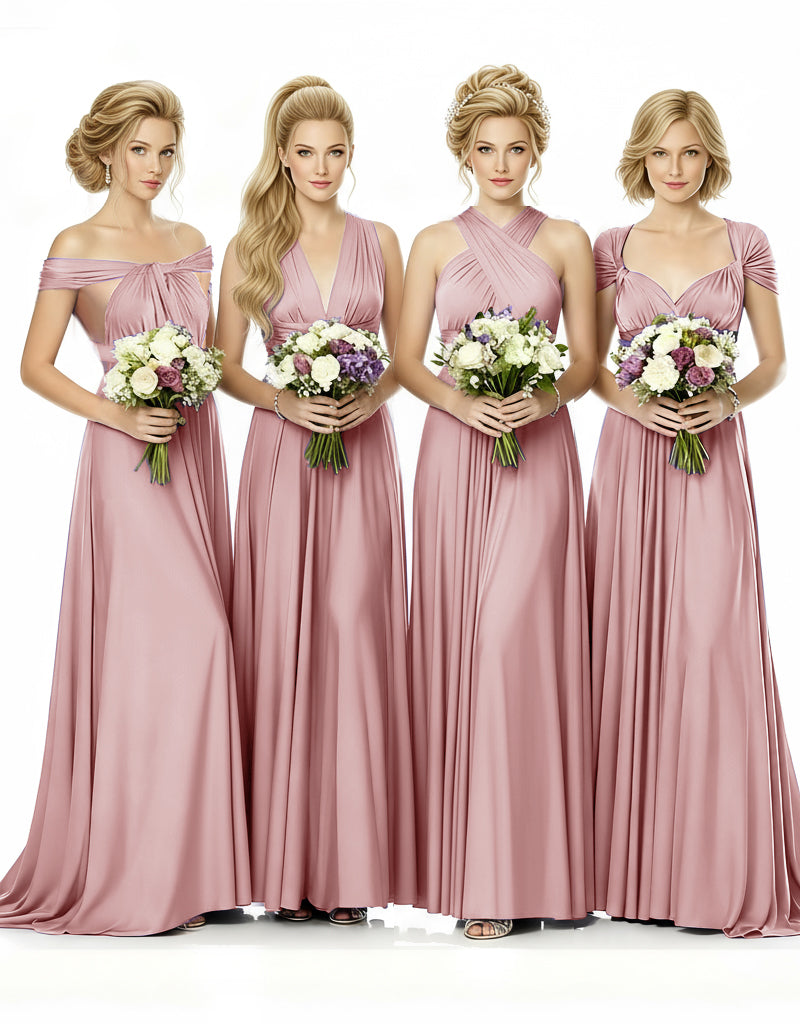 al Party Multiway Wrap Infinity Dress With Pockets dusty rose 