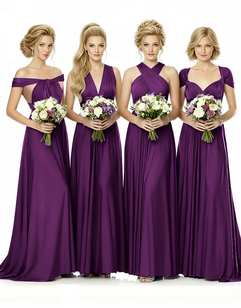 al Party Multiway Wrap Infinity Dress With Pockets grape 