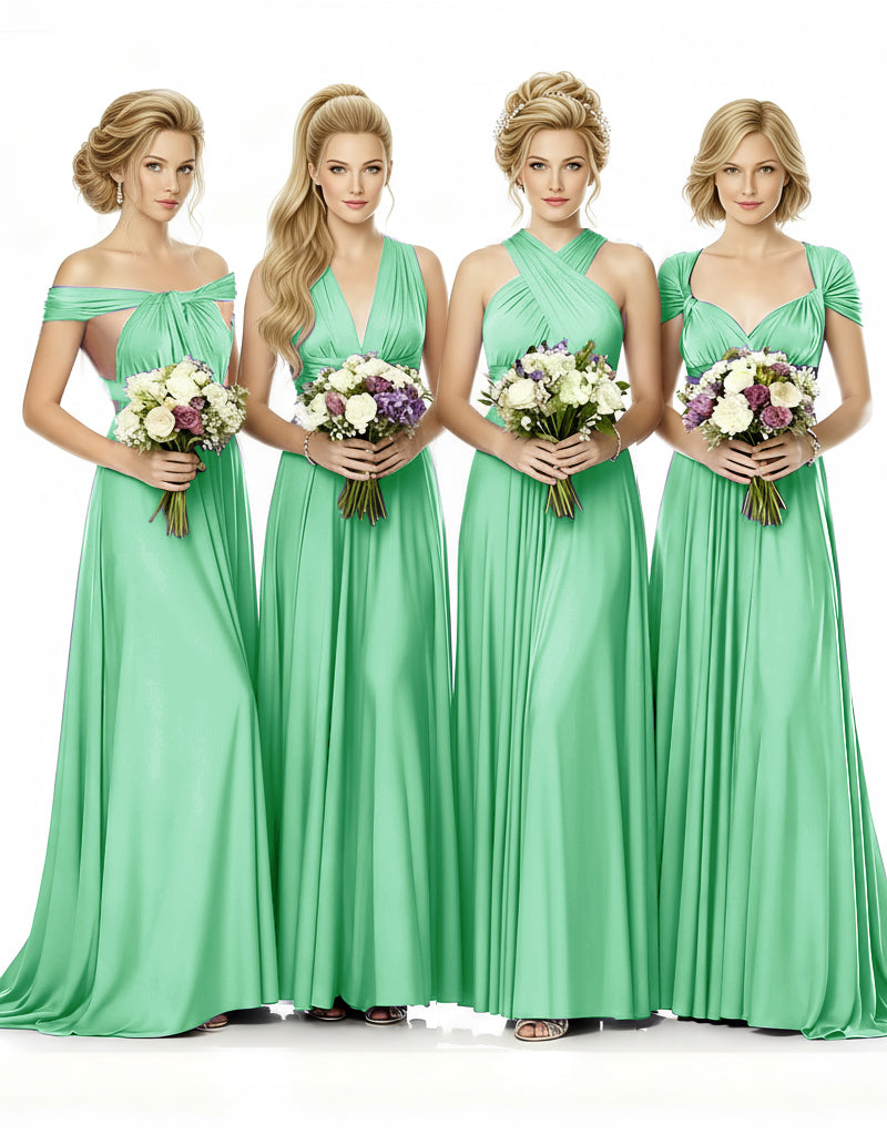 al Party Multiway Wrap Infinity Dress With Pockets mint green 