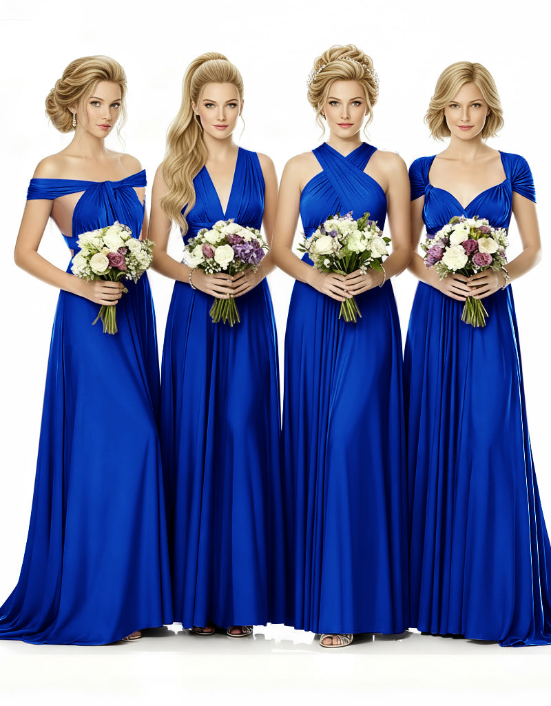 al Party Multiway Wrap Infinity Dress With Pockets royal blue 