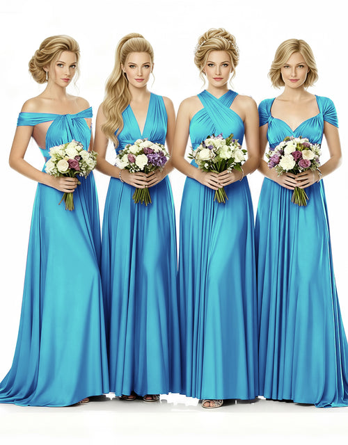 al Party Multiway Wrap Infinity Dress With Pockets turquoise blue 