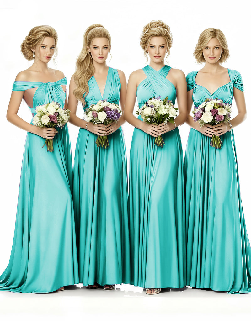 al Party Multiway Wrap Infinity Dress With Pockets turquoise 