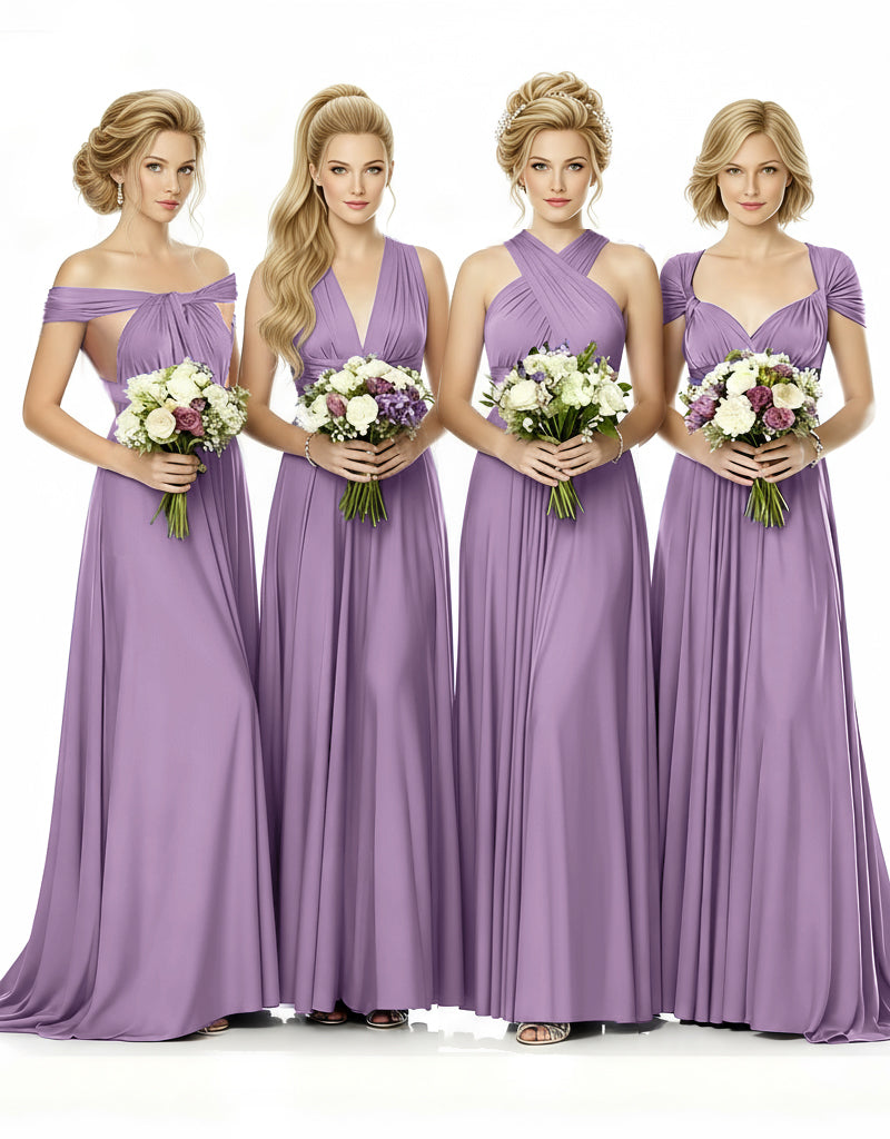 al Party Multiway Wrap Infinity Dress With Pockets wisteria mauve 