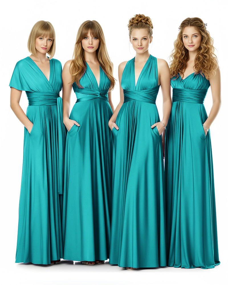 Convertible Infinity Dress Endless With Pockets Styling Possibilitiesteal green 