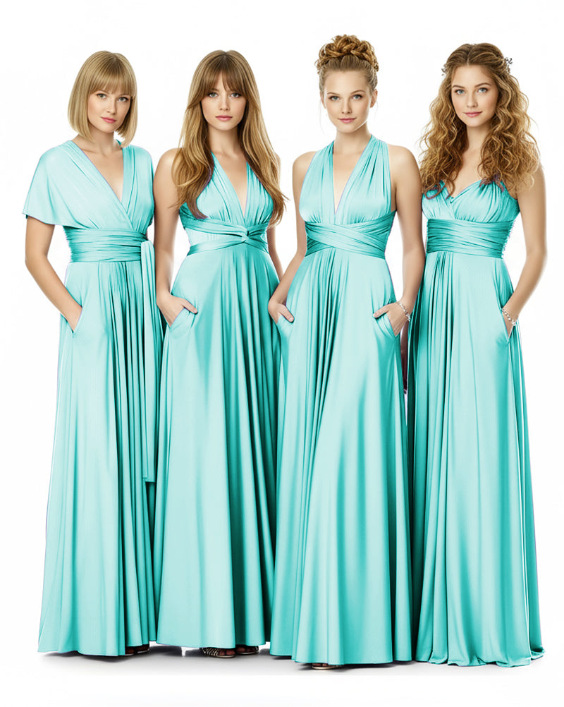 Convertible Infinity Dress Endless With Pockets Styling Possibilitiesturquoise 