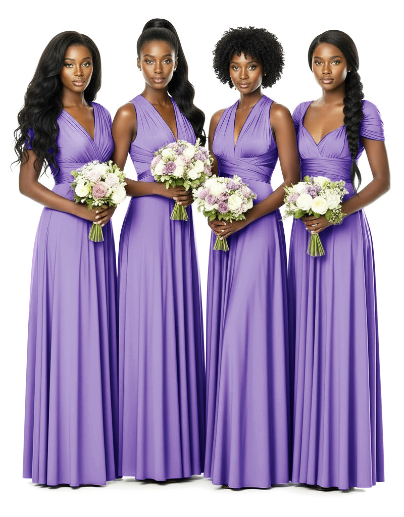 Bridesmaid Convertible Infinity Wrap Dress with pockets