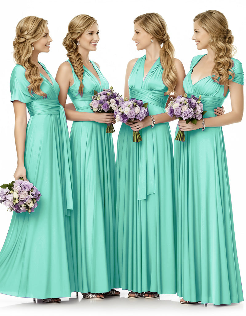 Bridesmaid Maxi Infinity Dress With Pockets Multiway Design sage 