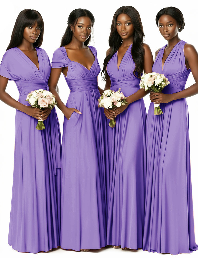 Convertible Bridesmaid Multiway Convertible Maxi Dress With Pockets Regular Plus size