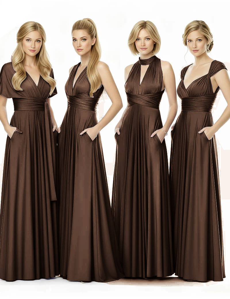 Long Infinity Bridemaid Dress Maxi Convertible Dress for Bridal Party