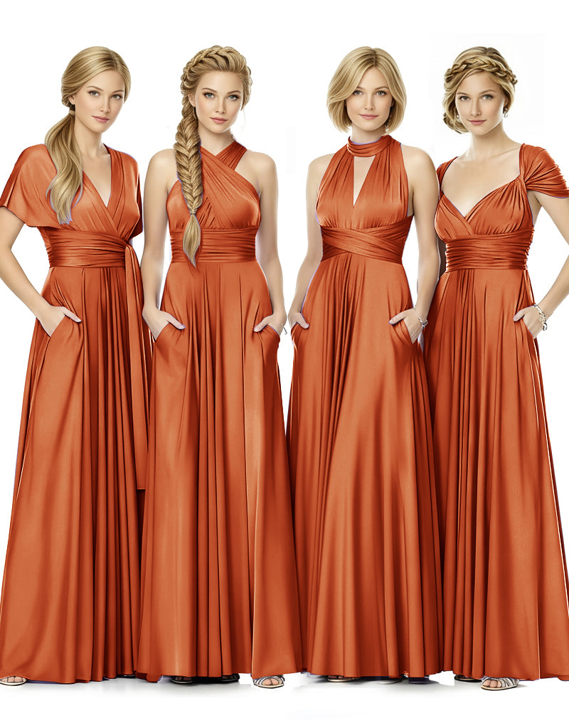 Convertible Bridal Party Beauty Multiway Infinity Dress Regular Plus size Wedding Bridal Party Bridemaids Gown