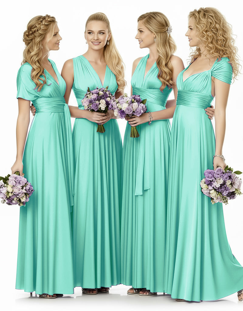 Convertible Maxi Infinity Multiway Dress With Pockets for Wedding Guests Bridal Parties Regular Plus size Wedding Bridal Party Bridemaids Gown sage 