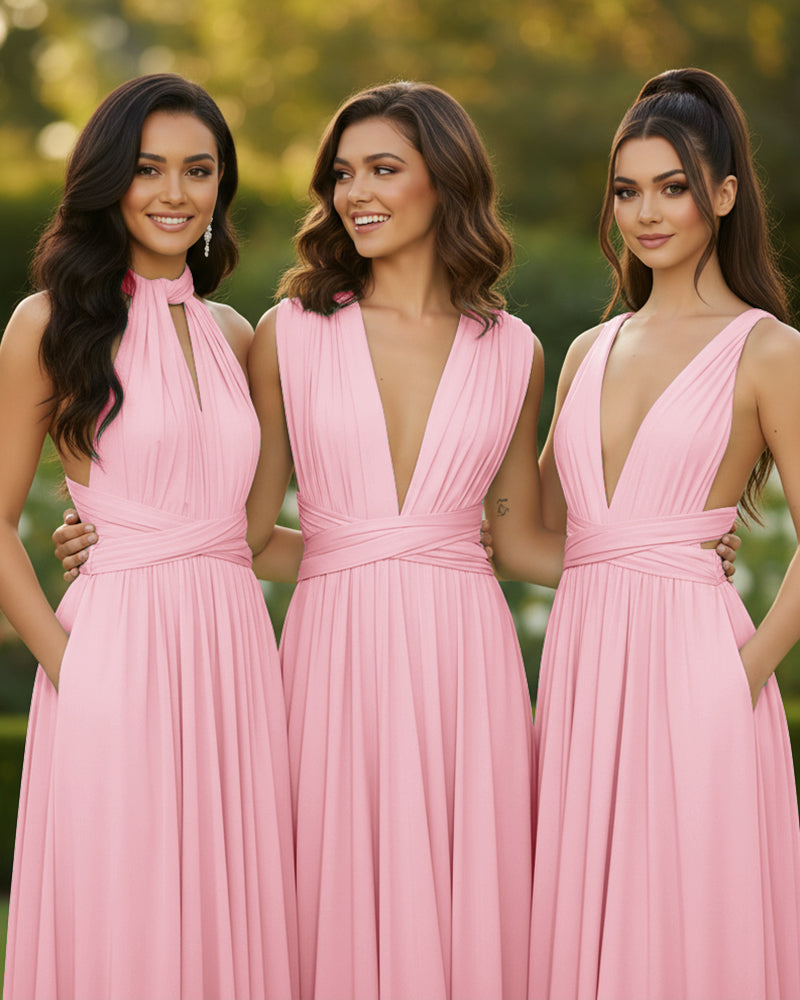Convertible Multi-Way Infinity Dress for Special Celebrationsblushing pink 