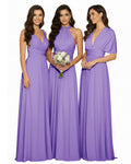 Multi-Way Wrap Convertible Maxi Infinity Dress with POckets Regular Plus size Wedding Bridal Party Bridemaids Gown
