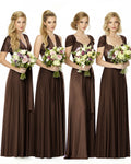 Convertible Maxi Infinity Dress With Pockets Regular Plus size Wedding Bridal Party Bridemaids Gown