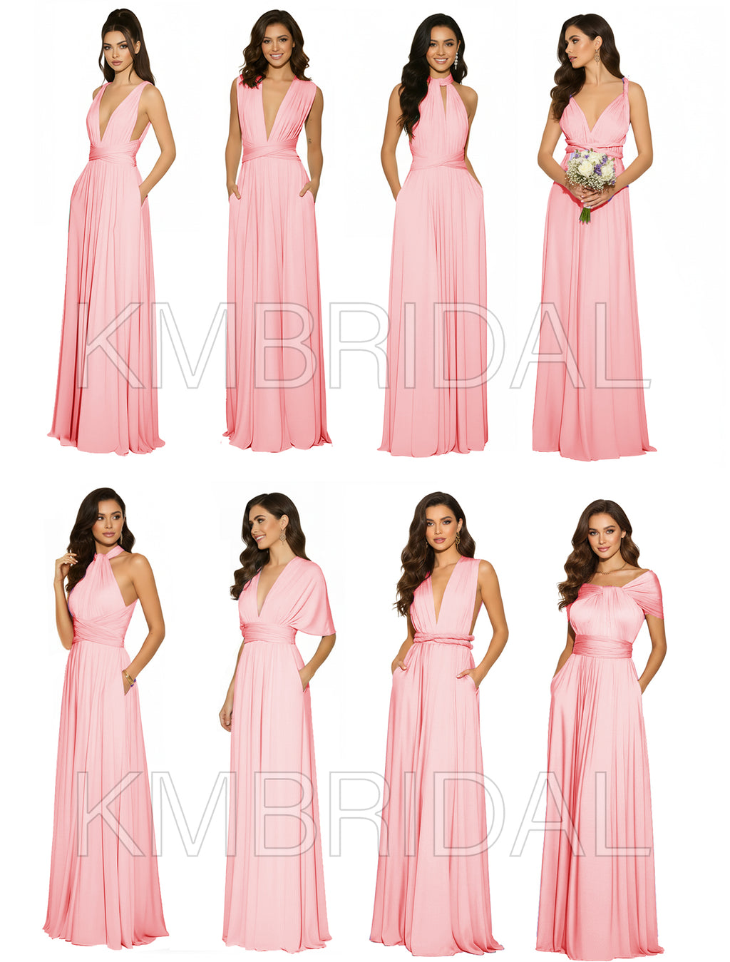 Wrap Convertible Multiway Infinity Dress With Pockets for Bridesmaids Wedding Guests