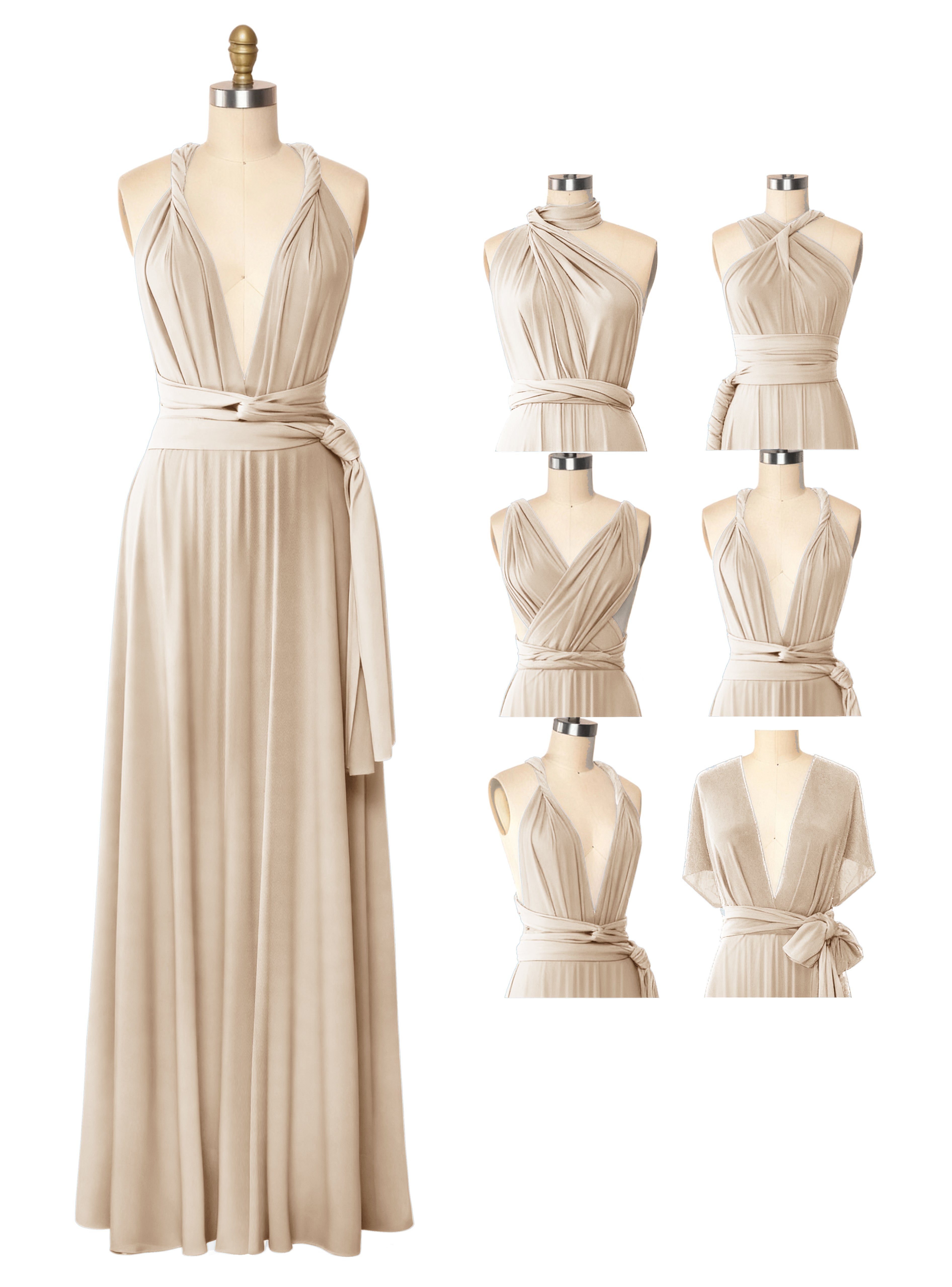 Multiway Maxi Gown Infinity Dress with Pockets Regular Plus size Weddi KMbridal.com Multiway Maxi Gown Infinity Dress with Pockets Regular Plus size Weddi KMbridal.com
