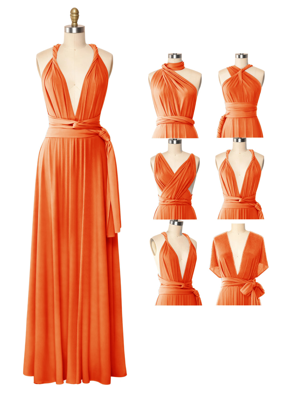 Infinity Maxi Dress with Pockets Regular Plus size Wedding Bridal Party Bridemaids Gown