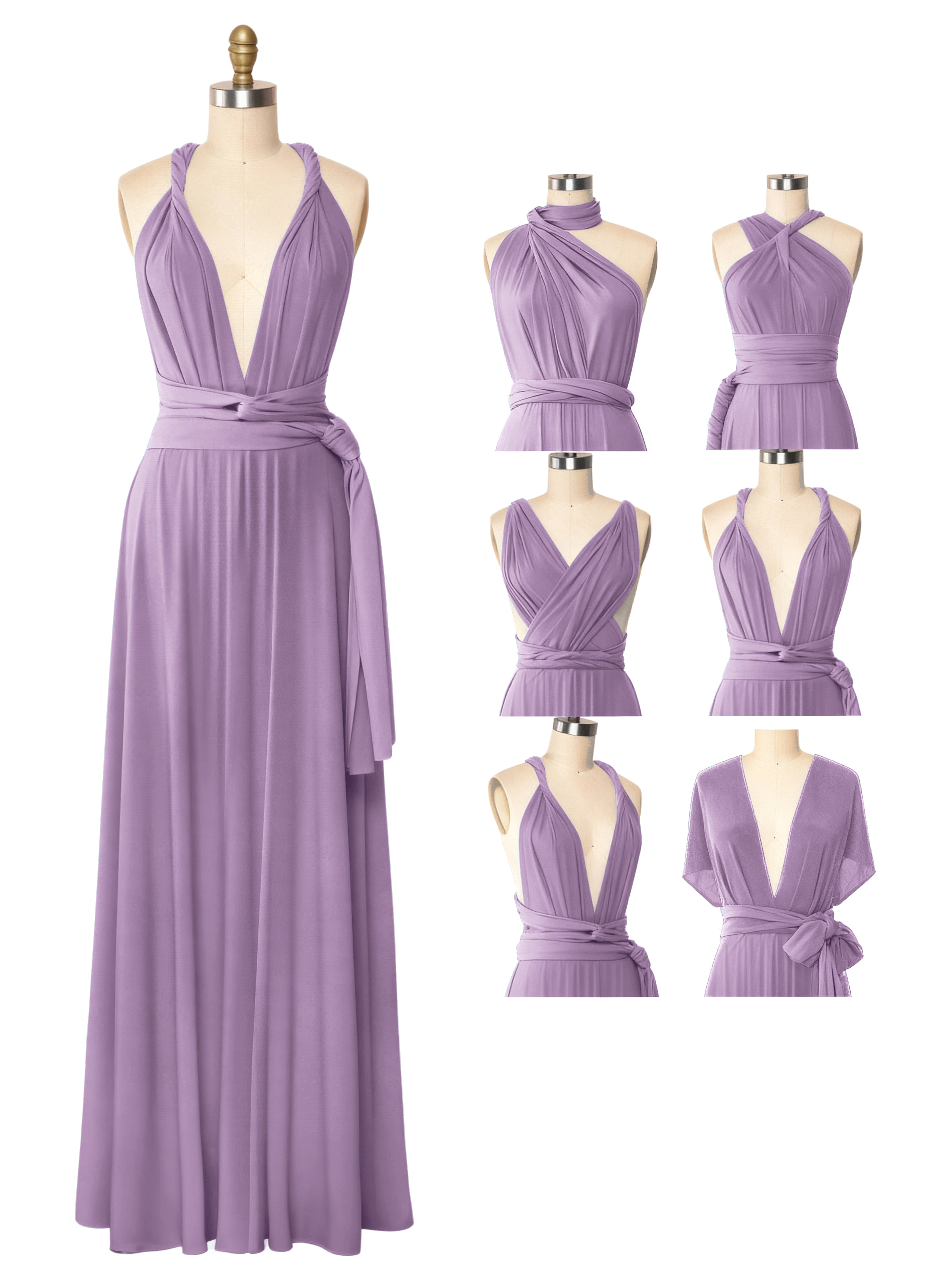Wrap Maxi Infinity Convertible Dress for Bridesmaids Wedding Guests