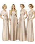Convertible Bridesmaid Convertible Infinity Dress With Pockets Regular Plus size Wedding Bridal Party Bridemaids Gownchampagne 