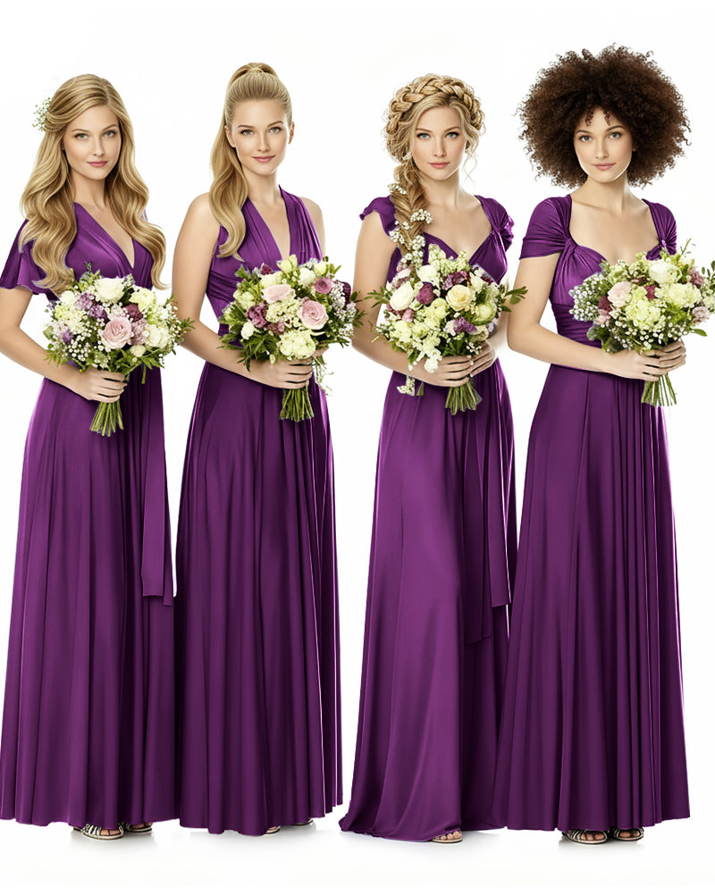 Convertible Bridesmaid Infinity Dress with Pockets Regular Plus size Wedding Bridal Party Bridemaids Gowngrape 