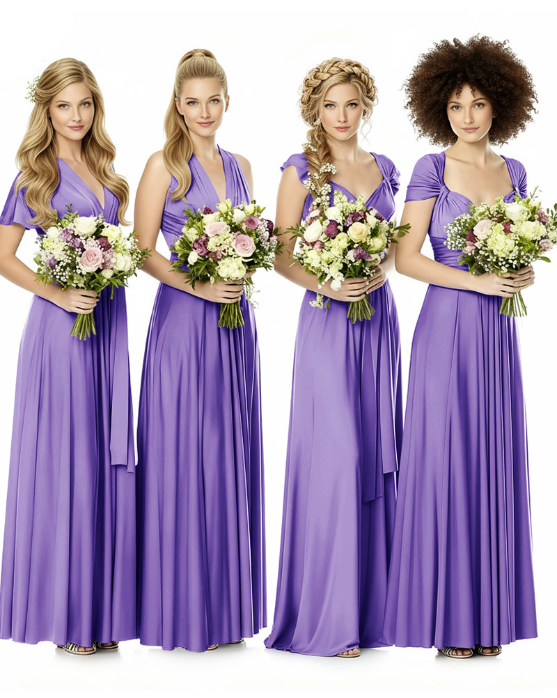 Convertible Bridesmaid Infinity Dress with Pockets Regular Plus size Wedding Bridal Party Bridemaids Gown