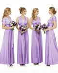 Convertible Maxi Wrap Infinity Dress With Pockets Regular Plus size Wedding Bridal Party Bridemaids Gownlilac 