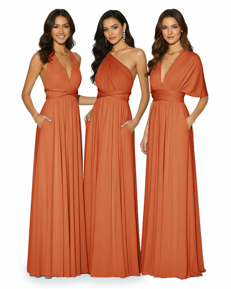 Convertible Multi-Way Infinity Wrap Dress Regular Plus size Wedding Bridal Party Bridemaids Gown
