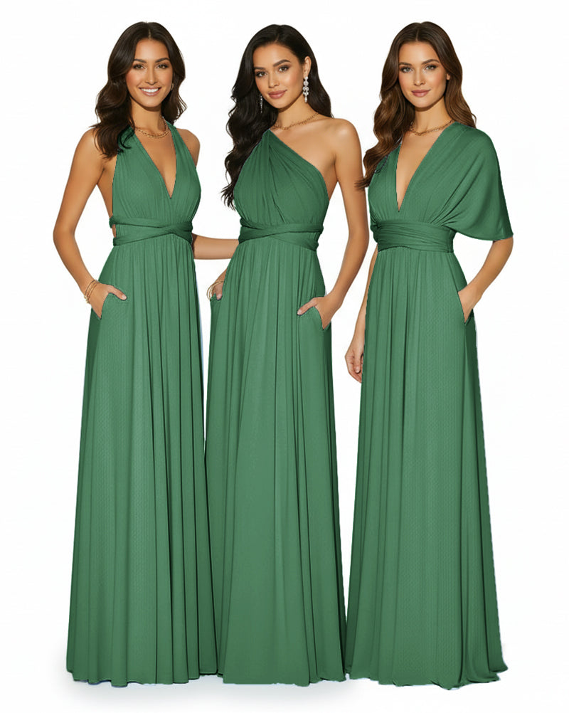 Convertible Multi-Way Infinity Wrap Dress Regular Plus size Wedding Bridal Party Bridemaids Gown