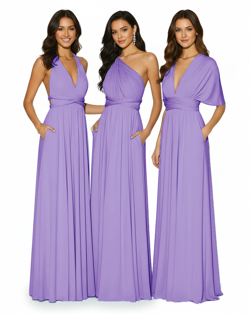 Convertible Multi-Way Infinity Wrap Dress Regular Plus size Wedding Bridal Party Bridemaids Gown