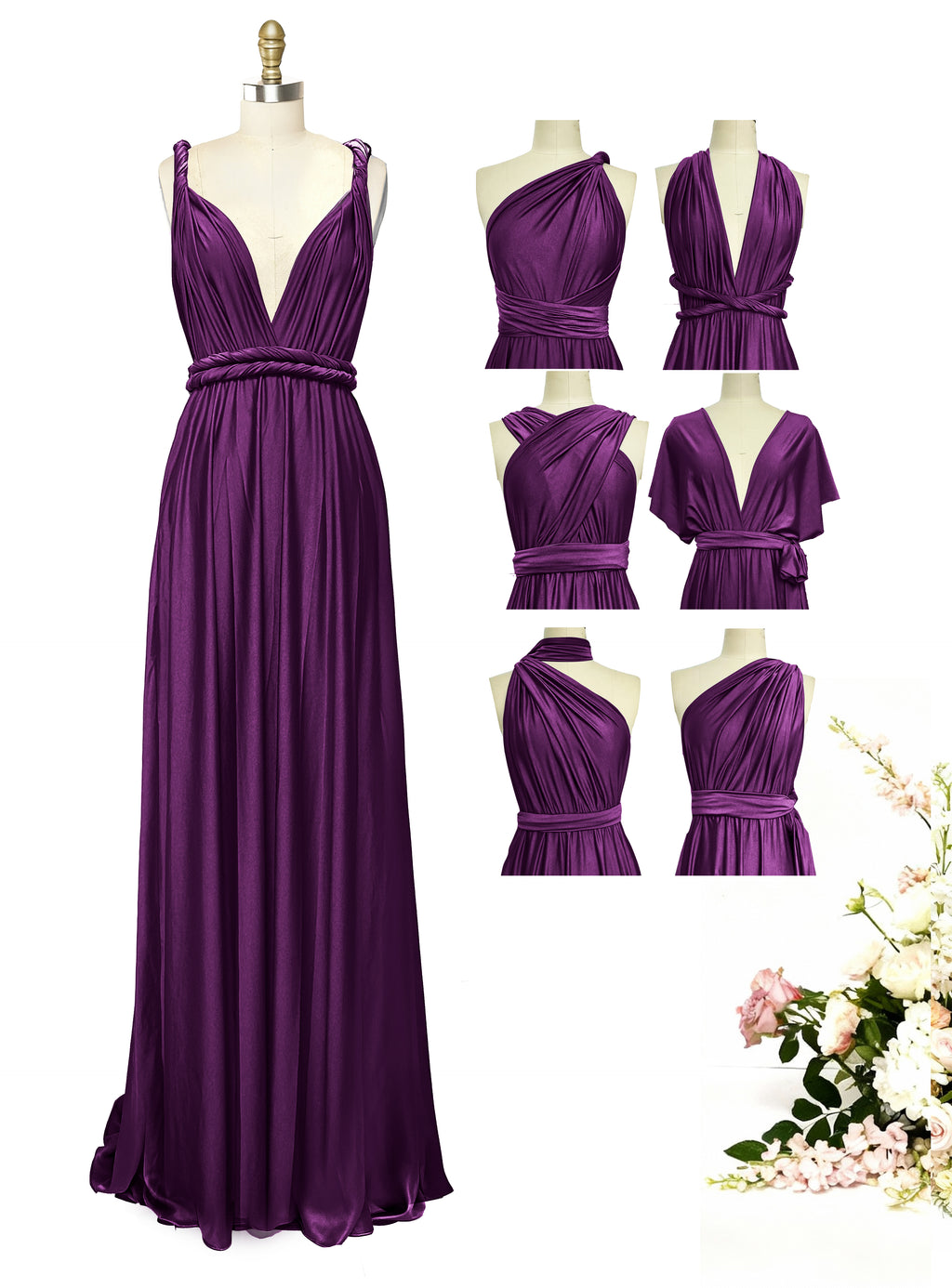 Bridal Party Beauty Multiway Infinity Dress With Pockets